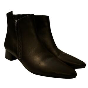 Vaneli Liking Boots Women's Size 8.5 Black Nappa Leather Padded Insole Zipper